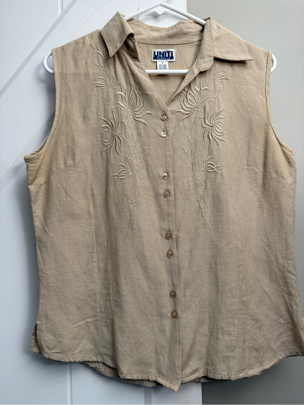 Vintage linen blend vest